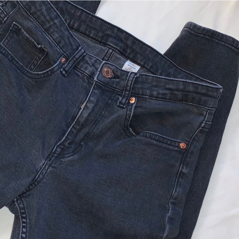 cropped denim skinny jeans